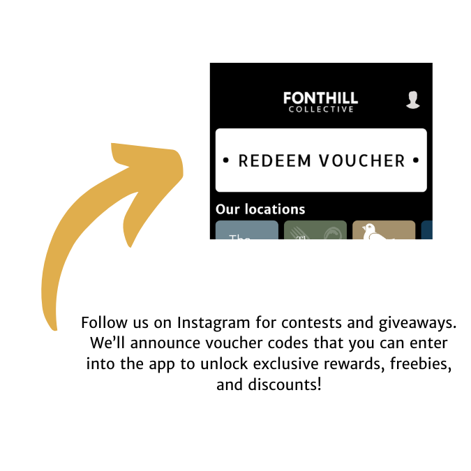 Redeem voucher feature in the Fonthill Collective App