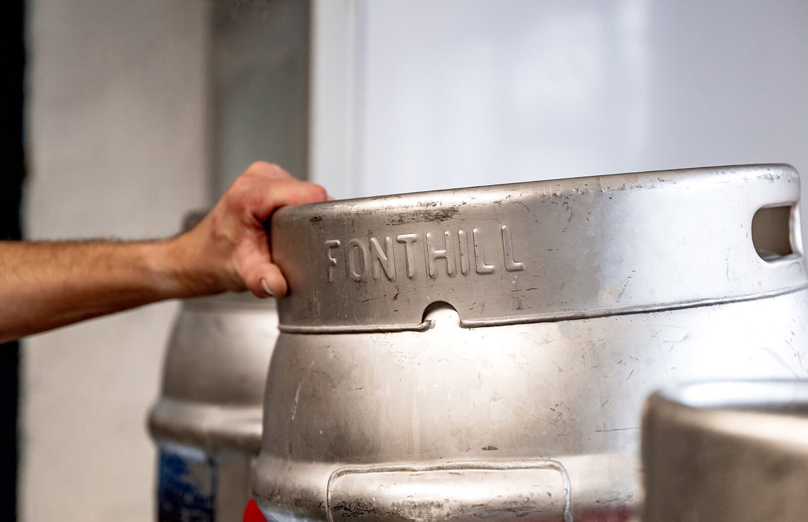 Metal casks used at Fonthill Brewery