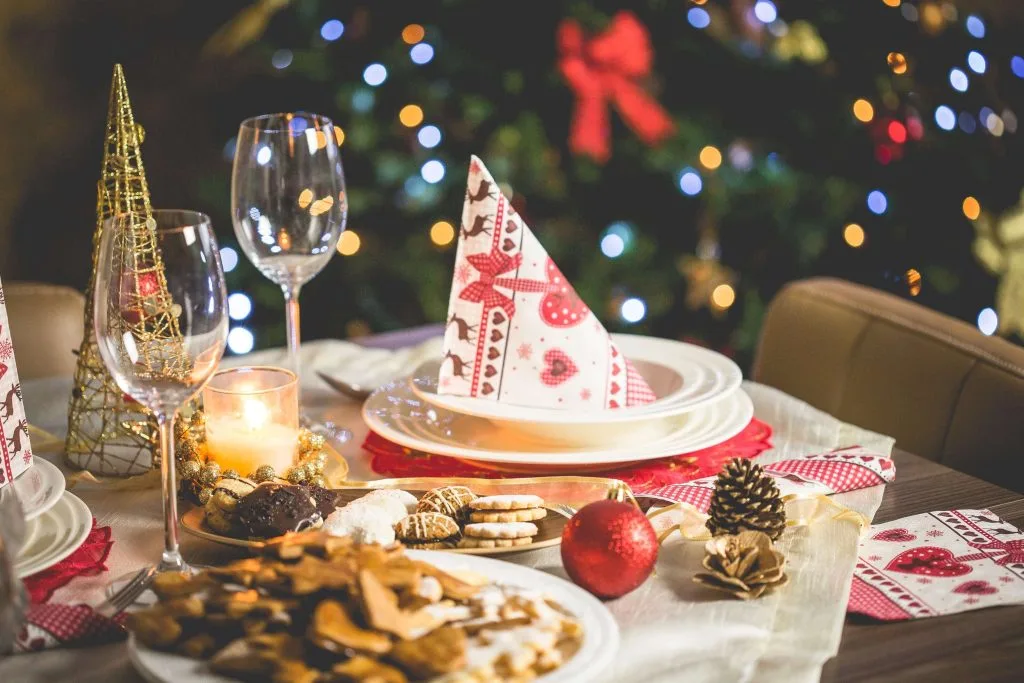 Festive roast dinner and Christmas food at The George pub