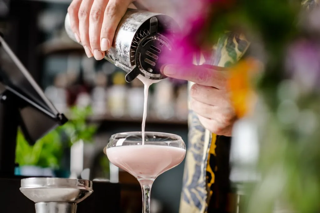 Fonthill Taproom's barman pouring a Raspberry Sour