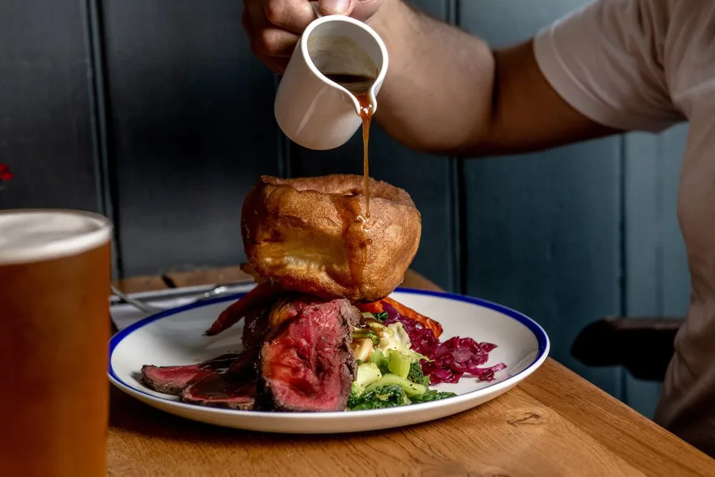 Sunday roast in Tunbridge Wells, served at the George pub