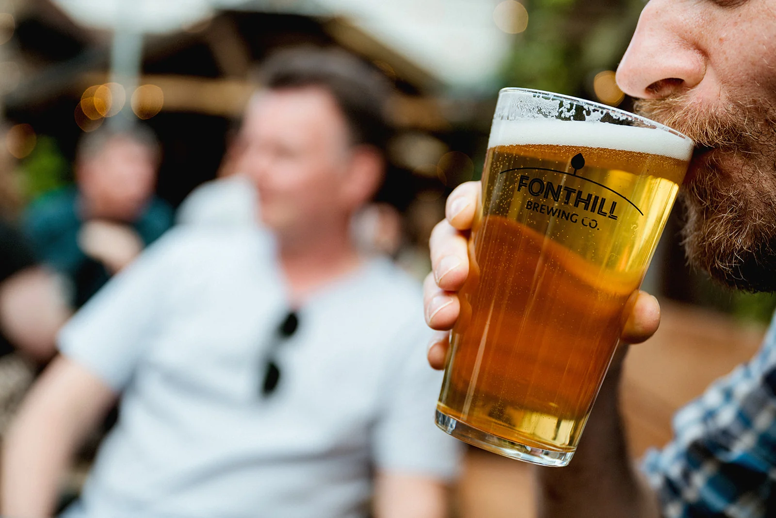 Craft beer in The George pub garden, Tunbridge Wells